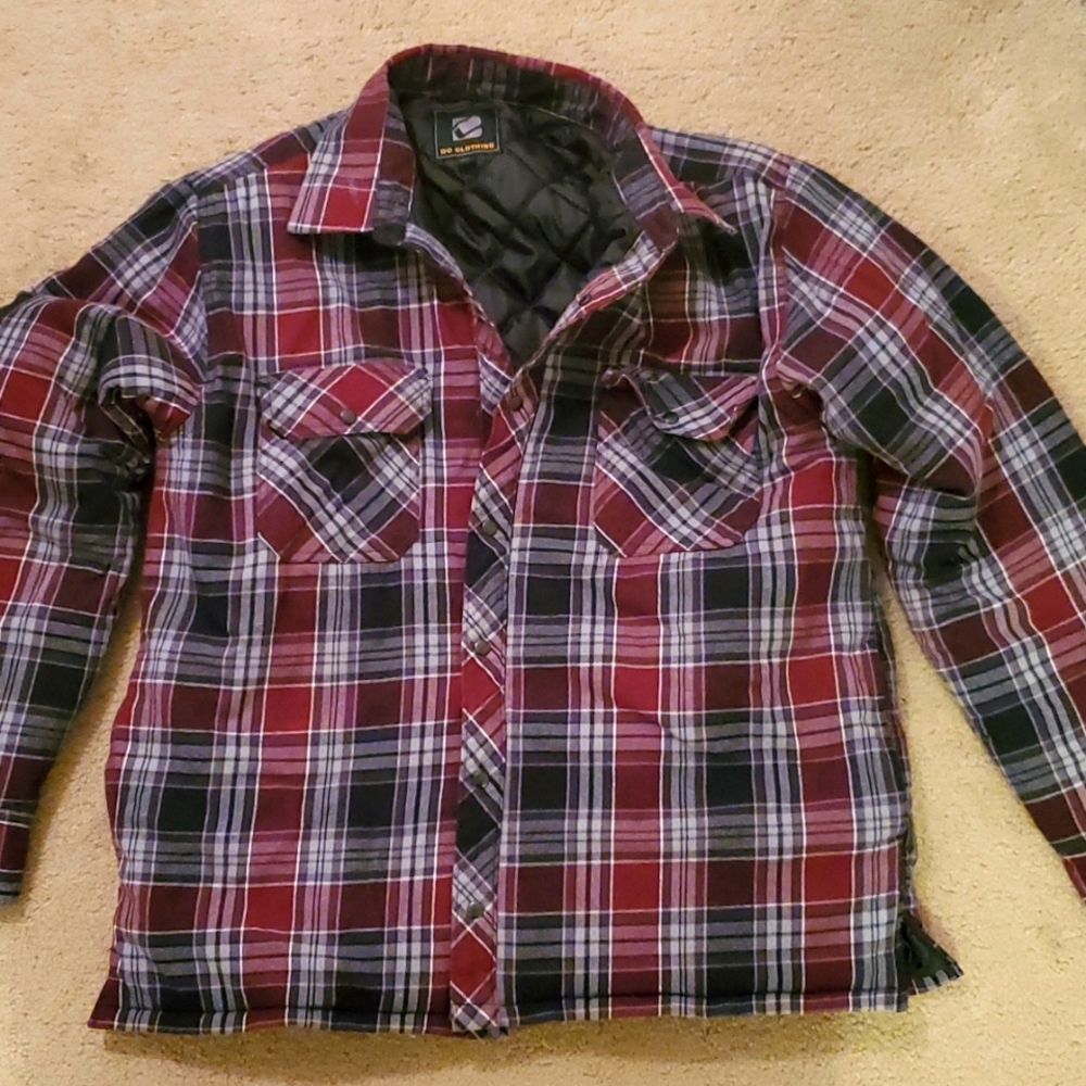 Men's quilted flannel jacket